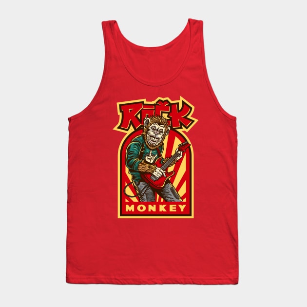 ROCK MONKEY Tank Top by FunSillyShop